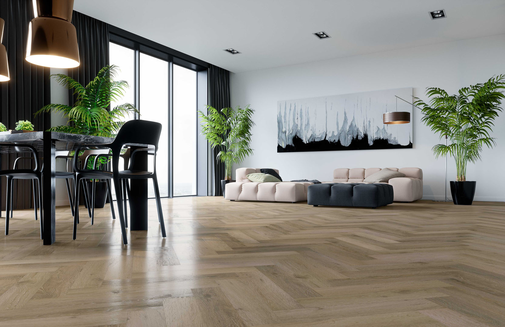 Кварцевый ламинат Fargo Parquet Дуб Парижский Дождь 33-61W935